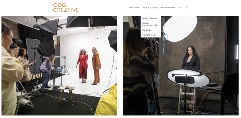 website booking screenshot
